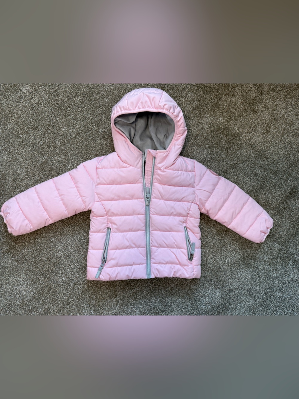 Toddler girl puffer hooded jacket 2T